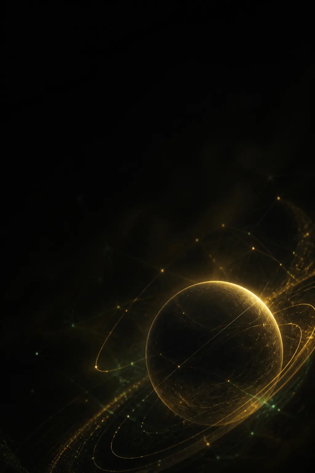 Abstract orbital visual representing the EQO G6 systematic rotation